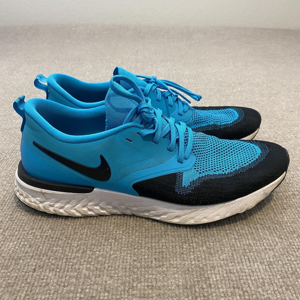 Nike Odyssey React Flyknit Shoes Mens Size 12 Blue Running Sneakers AH1015-402